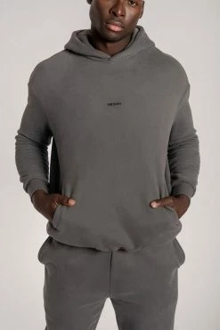 QNG Two Piece Sets Bay Unisex Oversized Cosy Hoodie - Charcoal
