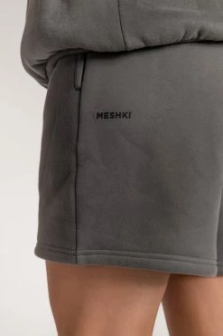 QNG Taylor Unisex Cosy Long Shorts - Charcoal Two Piece Sets