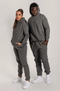 QNG Two Piece Sets Bay Unisex Oversized Cosy Hoodie - Charcoal