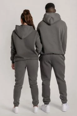 QNG Two Piece Sets Bay Unisex Oversized Cosy Hoodie - Charcoal