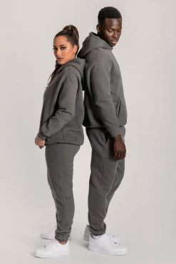 QNG Two Piece Sets Bay Unisex Oversized Cosy Hoodie - Charcoal
