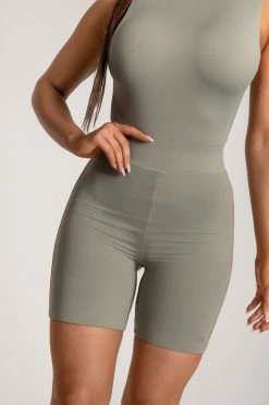 WXI Abbie Racer Neck Tank Bodysuit - Sage
