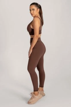 HNG Ceres Corsetted Waist Leggings - Chocolate Activewear Bottoms