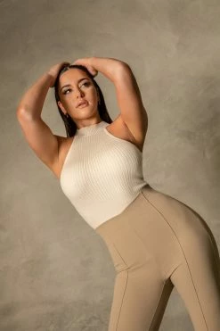 ROM Kandice Split Hem Cigarette Pants - Concrete All Bottoms