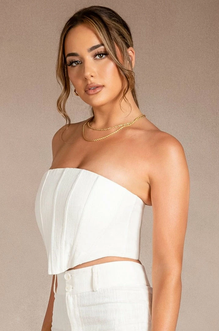 WNT Nicha Linen Corset - Natural All Tops 5 WNT Nicha Linen Corset - Natural All Tops