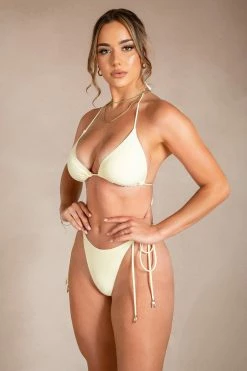 GLD Kyndra Bikini Bottom - Lemon MESHKI SWIM