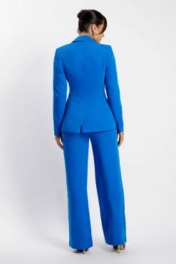 WNG All Bottoms Saskia Straight Leg Trousers - Cobalt Blue