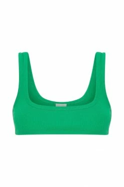ROM Jackie Scoop Neck Crop Top - Bright Green All Tops 17 ROM Jackie Scoop Neck Crop Top - Bright Green All Tops