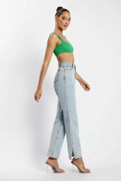 ROM Jackie Scoop Neck Crop Top - Bright Green All Tops 14 ROM Jackie Scoop Neck Crop Top - Bright Green All Tops
