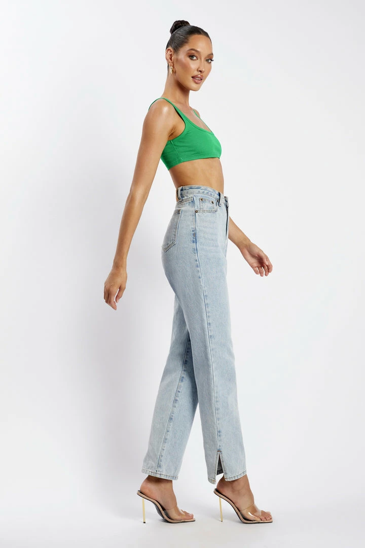 ROM Jackie Scoop Neck Crop Top - Bright Green All Tops 6 ROM Jackie Scoop Neck Crop Top - Bright Green All Tops