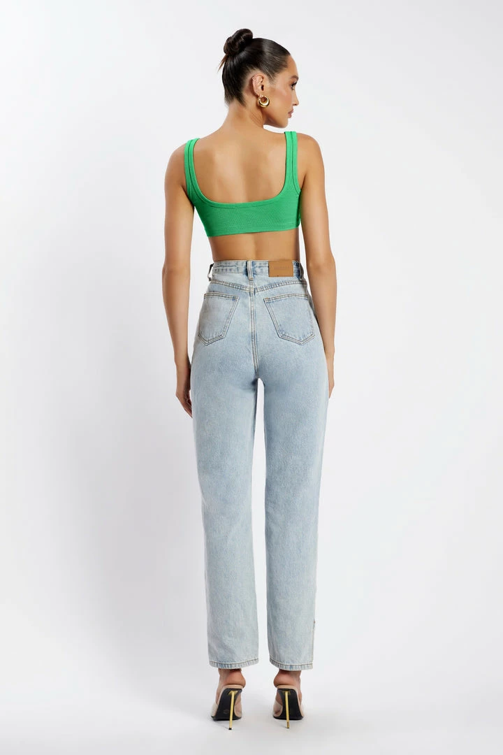 ROM Jackie Scoop Neck Crop Top - Bright Green All Tops 4 ROM Jackie Scoop Neck Crop Top - Bright Green All Tops