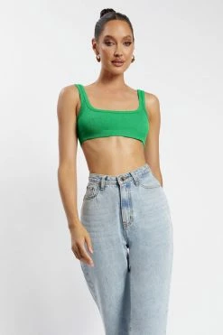 ROM Jackie Scoop Neck Crop Top - Bright Green All Tops 13 ROM Jackie Scoop Neck Crop Top - Bright Green All Tops
