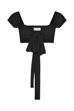 ROM Two Piece Sets Nicky Twist Front Tie Top - Black