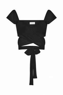 ROM Two Piece Sets Nicky Twist Front Tie Top - Black