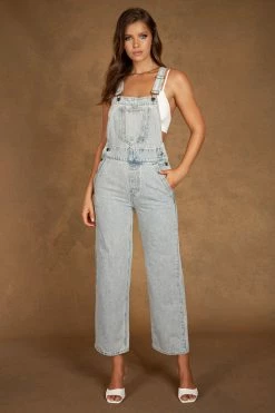 EMS Janice Straight Leg Overalls - Light Blue