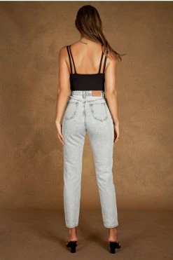 QNG Henley Double Strap Bodysuit - Black