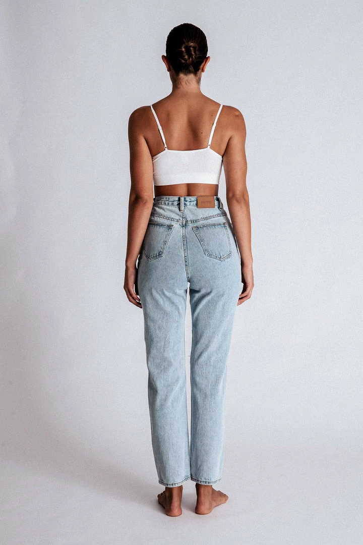 EMS All Bottoms Suki Ripped Knee Rigid Straight Leg Jeans - Light Blue 10 EMS All Bottoms Suki Ripped Knee Rigid Straight Leg Jeans - Light Blue