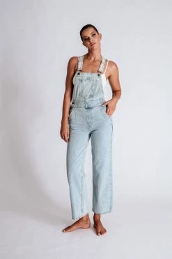 EMS Janice Straight Leg Overalls - Light Blue