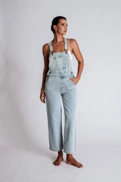 EMS Janice Straight Leg Overalls - Light Blue