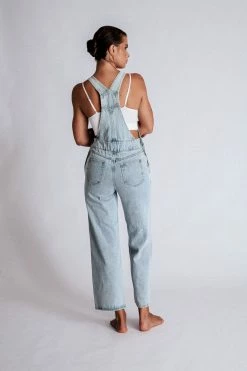 EMS Janice Straight Leg Overalls - Light Blue
