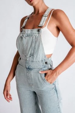 EMS Janice Straight Leg Overalls - Light Blue