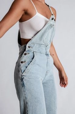 EMS Janice Straight Leg Overalls - Light Blue