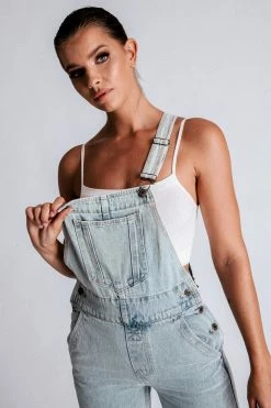 EMS Janice Straight Leg Overalls - Light Blue