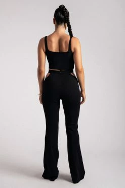 ROM Quinn Cut Out Side Flare Pants - Black 11 ROM Quinn Cut Out Side Flare Pants - Black
