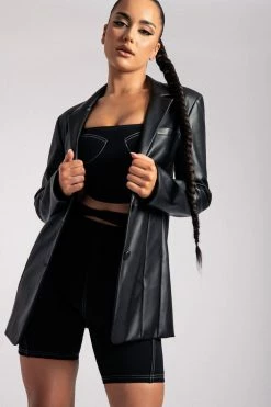 ROM Marianna Panelled Ponti Bike Shorts - Black All Bottoms