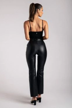 QNG All Tops Rosie Asymmetric Bodysuit - Black