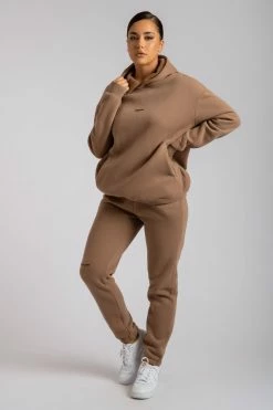 QNG Bay Unisex Oversized Cosy Hoodie - Mocha