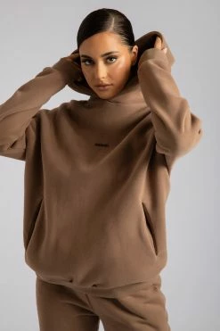 QNG Bay Unisex Oversized Cosy Hoodie - Mocha