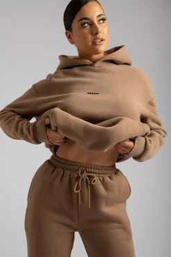 QNG Bay Unisex Oversized Cosy Hoodie - Mocha