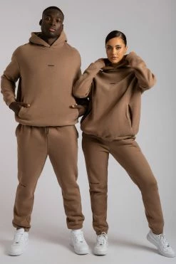 QNG Bay Unisex Oversized Cosy Hoodie - Mocha