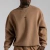 QNG Max Unisex Crew Neck Cosy Sweater - Mocha Two Piece Sets