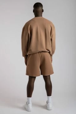 QNG Max Unisex Crew Neck Cosy Sweater - Mocha Two Piece Sets