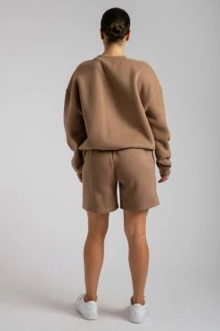 QNG Max Unisex Crew Neck Cosy Sweater - Mocha Two Piece Sets