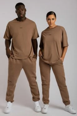 QNG Sloane Unisex Oversized T-Shirt - Mocha