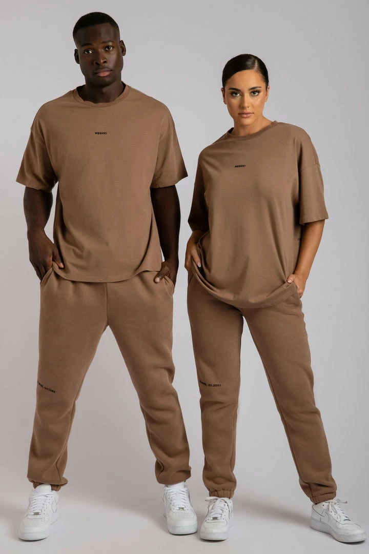 QNG Sloane Unisex Oversized T-Shirt - Mocha 2 QNG Sloane Unisex Oversized T-Shirt - Mocha