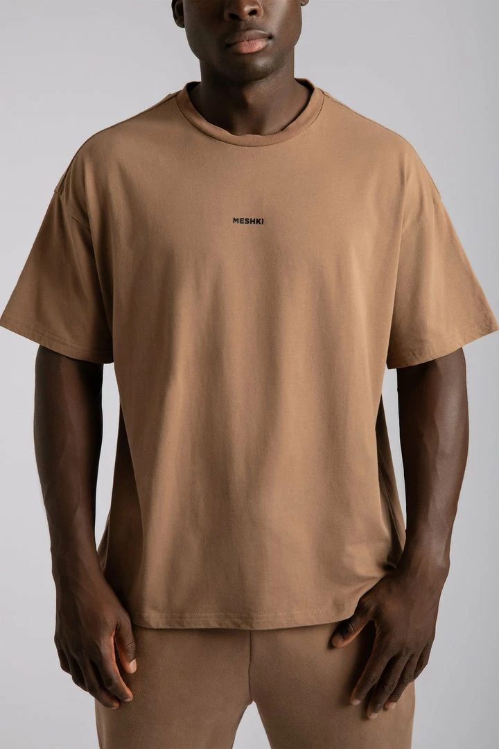 QNG Sloane Unisex Oversized T-Shirt - Mocha 6 QNG Sloane Unisex Oversized T-Shirt - Mocha