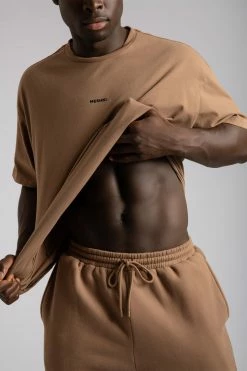 QNG Sloane Unisex Oversized T-Shirt - Mocha 28 QNG Sloane Unisex Oversized T-Shirt - Mocha