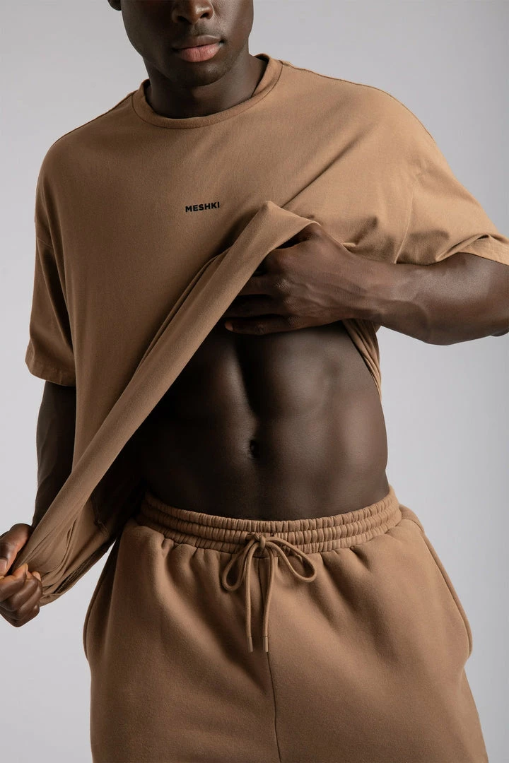 QNG Sloane Unisex Oversized T-Shirt - Mocha 11 QNG Sloane Unisex Oversized T-Shirt - Mocha