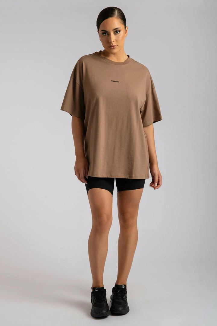 QNG Sloane Unisex Oversized T-Shirt - Mocha 14 QNG Sloane Unisex Oversized T-Shirt - Mocha