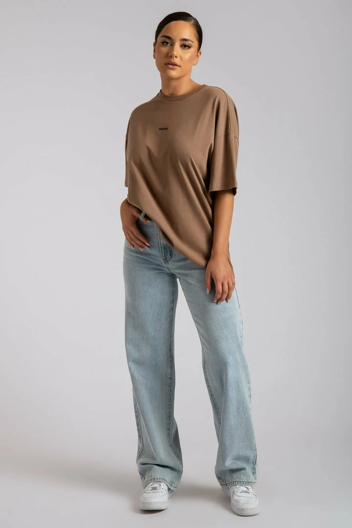 QNG Sloane Unisex Oversized T-Shirt - Mocha 16 QNG Sloane Unisex Oversized T-Shirt - Mocha