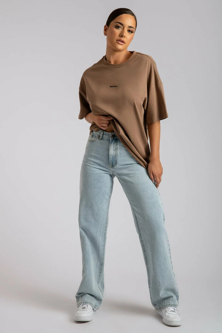 QNG Sloane Unisex Oversized T-Shirt - Mocha 17 QNG Sloane Unisex Oversized T-Shirt - Mocha