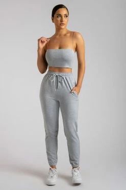ROM Sylvia Loopback Joggers - Grey Marle