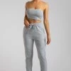 ROM Sylvia Loopback Joggers - Grey Marle