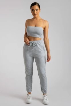 ROM Sylvia Loopback Joggers - Grey Marle