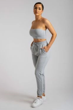 ROM Sylvia Loopback Joggers - Grey Marle