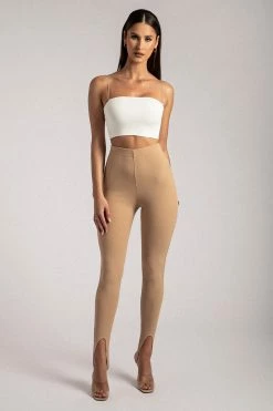 ROM Emerson High Split Jodhpur Pants - Tan